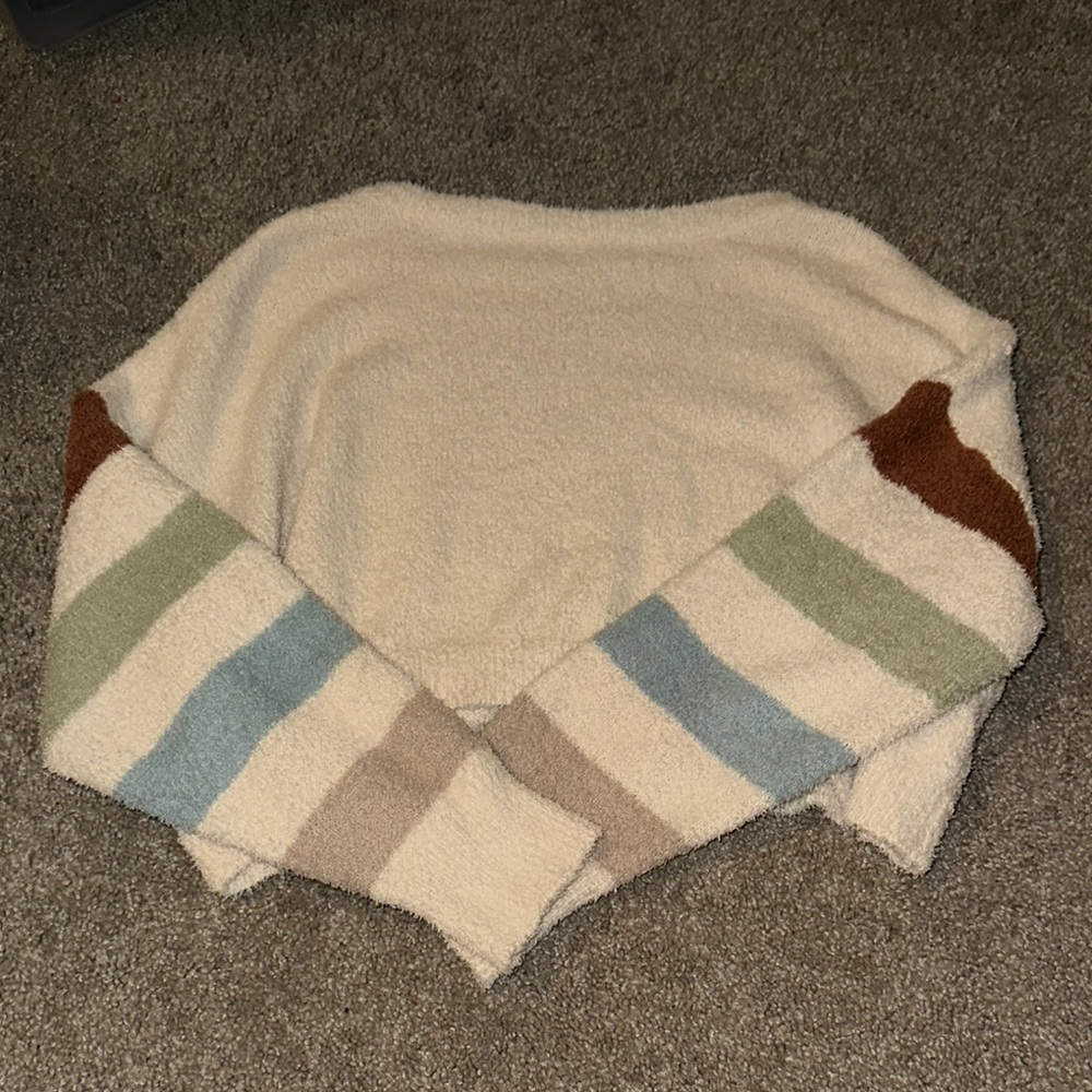 Altar'd State Cream Long Sleeve with Earthy Stripes